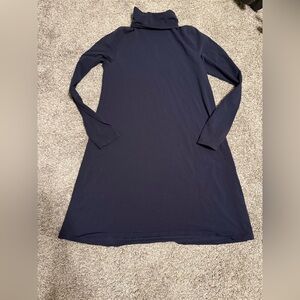 Duffield Lane Navy Garment- lightweight turtle neck tunic dress